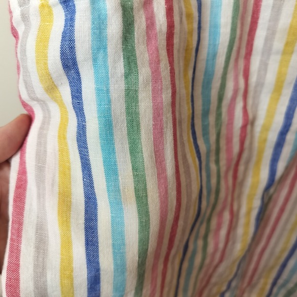 Boden Linen Rainbow Stripe Dress w/ Pockets - Picture 6 of 12